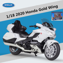 (Witte verkoopdoos) 1:18 HONDA Gold Wing Touring Motorfiets Model Legering Metalen Speelgoed Touring