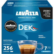 Lavazza A Modo Mio Dek Cremoso, 256 Capsule Caff?, per un Espresso Decaffeinato con Note Aromatiche di Mandorle e Canditi, 100% Arabica, Intensit? 7/1