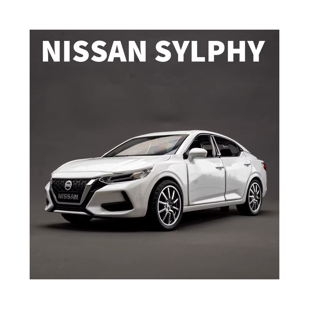 (White)1:32 Sylphy alloy car model simulation diecast metal toy vehicles-image-OPC-PH7XBHF-NEW