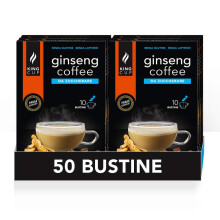 King Cup - 5 Confezioni da 10 Bustine Solubili di Ginseng da Zuccherare, 50 Stick da 6 Gr per Bevanda al Gusto di Ginseng da Aggiungere a 60 Ml di Acq