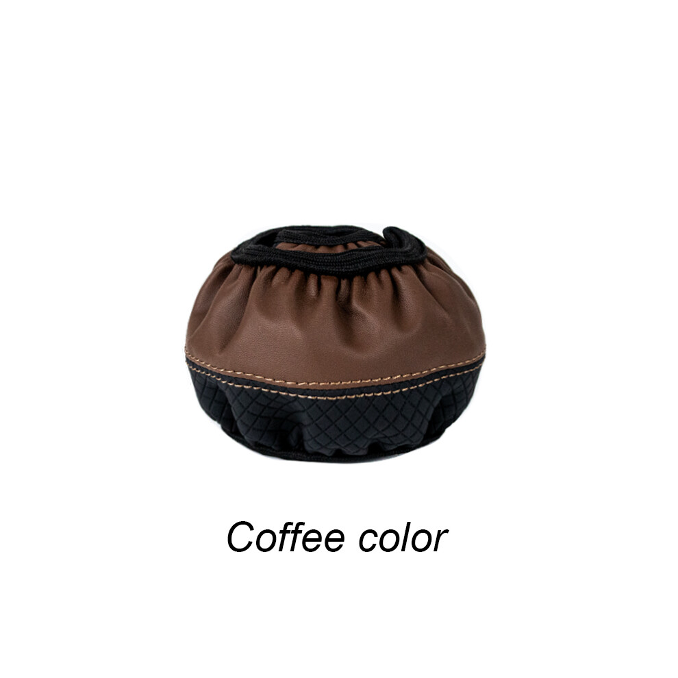 (Brown) Pu Leather Car Steering Wheel Covers Braid Style Skid Cover For 38Cm Universal Steering Wheel Brown 9319708098136