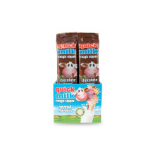 CANNUCCE AROMATIZZATE AL CACAO Ideali per la colazione | Confezione da 100 Cannucce | Le Originali QUICK MILK Senza Glutine | Solo aromi Naturali | Ad