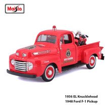 (1948 F-150)1:24 Harley Davidson 1936 EL Knucklehead 1948 F-1 Pickup Diecast Precision Alloy