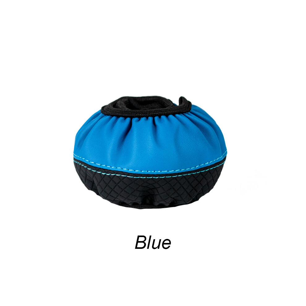 (Blue) Pu Leather Car Steering Wheel Covers Braid Style Skid Cover For 38Cm Universal Steering Wheel Blue 9319708098129