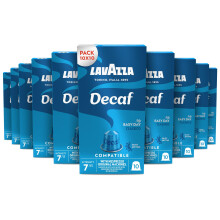 Lavazza, Espresso Decaffeinato, 100 Capsule di Caff? in Alluminio Compatibili con Macchine Nespresso Original, Note di Frutta Secca e Cioccolato, Arab