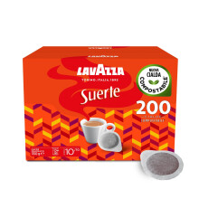 Lavazza Suerte - Caff? Macinato Espresso In Cialde in Carta, 4 Confezioni da 50 Cialde
