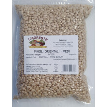 L'AGRESTE - PINOLI ORIENTALI NATURALI CRUDI - PRIMA SCELTA - Confezione da 1 Kg sottovuoto, confezione salvafreschezza