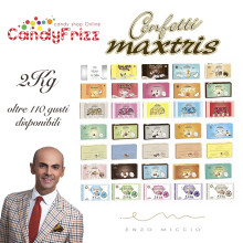 CandyFrizz Kit Confetti Maxtris per confettate o Bomboniere Gusti a Scelta per Feste (2 Kg Quantitativo per circa 14 invitati)