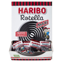 Haribo Maxi Rotella, Caramelle Gommose Incartate Singolarmente, Gusto Liquirizia, Ideali Per Feste - 200 Pezzi Da 13gr [2600gr]