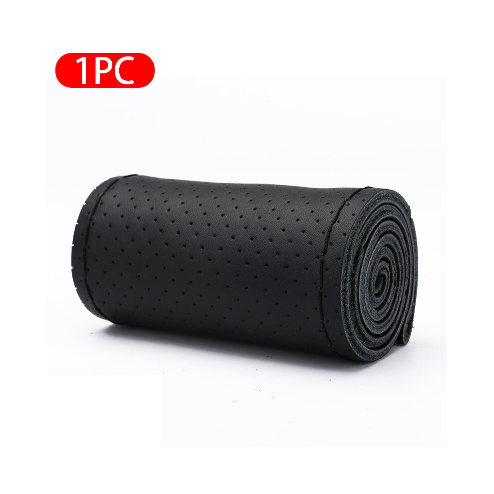 (Black) Universal Braid Car Steering Wheel Cover, Leather Steering Wheel Protection Car Interior Scratch Black 9319708099638