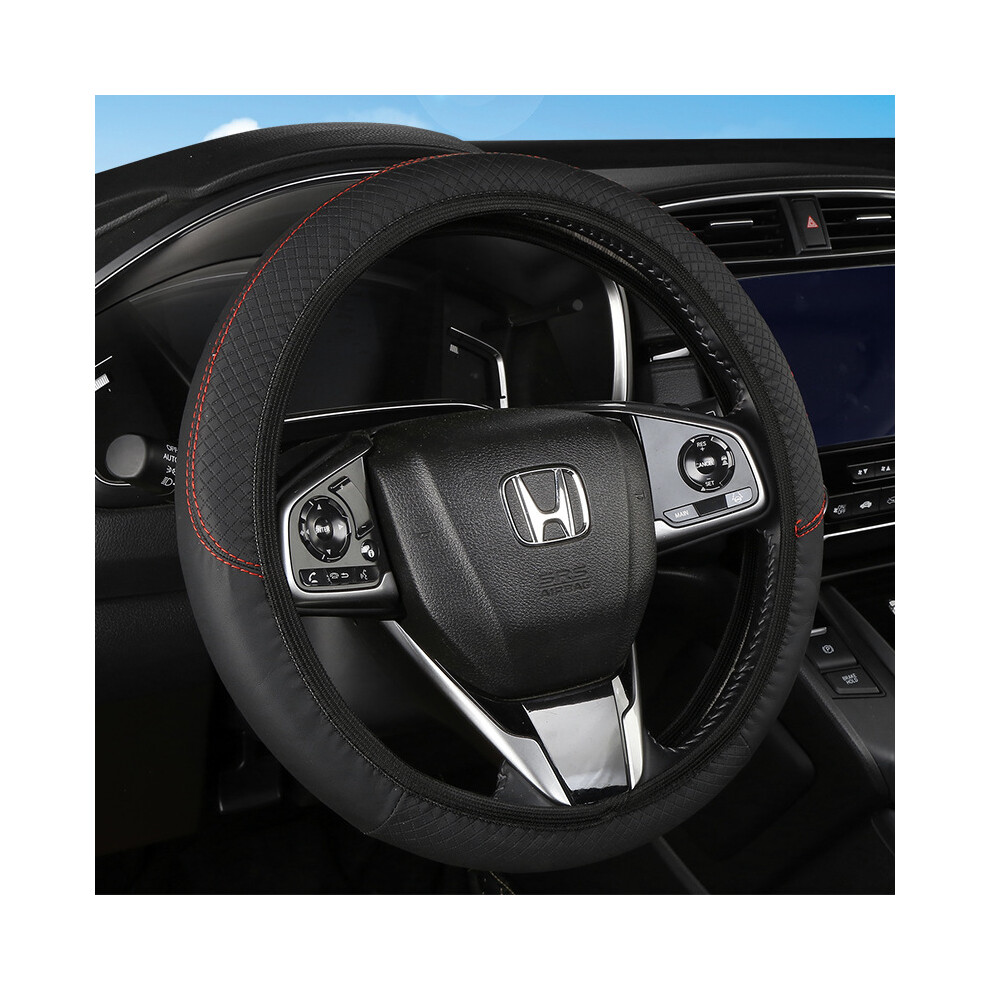 (02 - )Car Steering Wheel Cover Breathable Non-Slip Pu Leather Steering Wheel Covers That Black 9319708099898