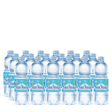 Acqua Sant'Anna Naturale 0,5L | Pack 96 Bottiglie | Acqua Minerale Oligominerale, Minimamente Mineralizzata | Acqua Leggera e Fresca