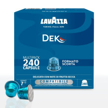 Lavazza, Espresso Dek, 240 Capsule di Caff? in Alluminio Compatibili con Macchine Nespresso* Original, Note di Frutta Secca e Cioccolato, Arabica e Ro