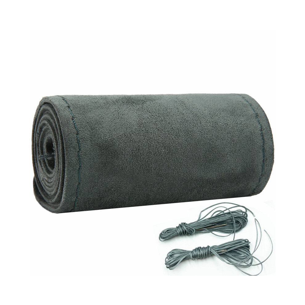 (Ca248-Gn)Universal Suede Covered Steering Wheels Sew Steering Cover Diy Hand Sewing 9319708100303