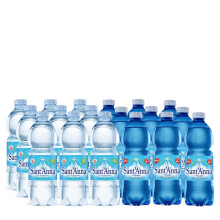 Acqua Sant'Anna Pack 0,5L Mix Naturale e Frizzante | 96 Bottiglie | Acqua Minerale Naturale Oligominerale Minimamente mineralizzata | Plastica 100% Ri