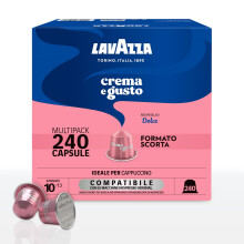 Lavazza, Crema e Gusto Dolce, 240 Capsule di Caff? in Alluminio Compatibili con Macchine Nespresso* Original, Note Aromatiche di Frutta Secca, Arabica