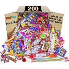 200 dolci, dolcetti e caramelle ripieni di pi?ata senza allergeni WikiMark - Per riempire borse di compleanno, feste, Natale e Halloween. Senza glutin
