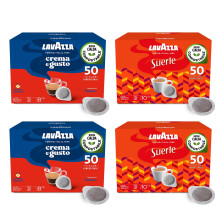 Lavazza, Caff? in Gusti Assortiti, 2 Pack da 50 Cialde Crema e Gusto, 2 Pack da 50 Cialde Suerte