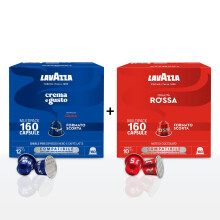 Caff? Lavazza 320 Capsule Compatibili Nespresso Miscele assortite, 160 Capsule Crema&Gusto e 160 Capsule Qualit? Rossa