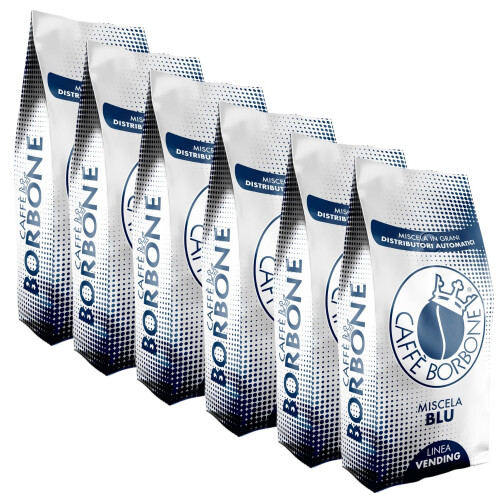 Caff? Borbone in grani miscela Blu 1 kg x 6