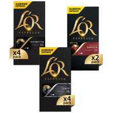 L'Or - Capsule Caff? Espresso Confezione Mista - Variety Pack Intensi - Capsule in Alluminio Compatibili Nespresso?* original - 10 Pacchetti [100 Caps