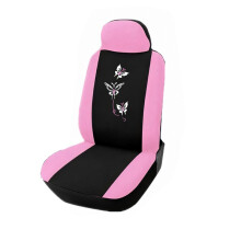 (Pink (1 Seat) New Fashion 5 Colors Car Seat Cover and Steering Wheel Cover Universal Car