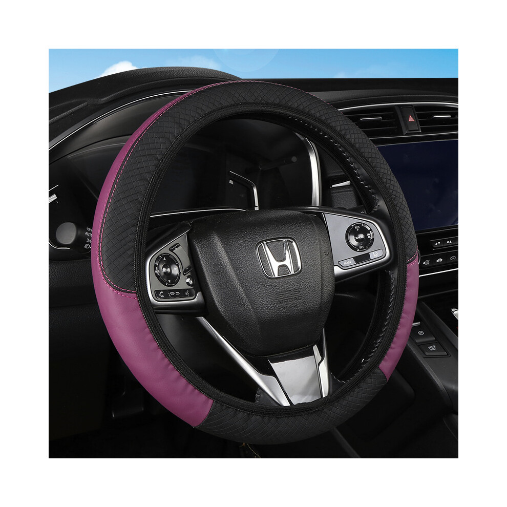 (02-)Car Steering Wheel Cover Breathable Non-Slip Pu Leather Steering Wheel Covers That Purple 9319708099928