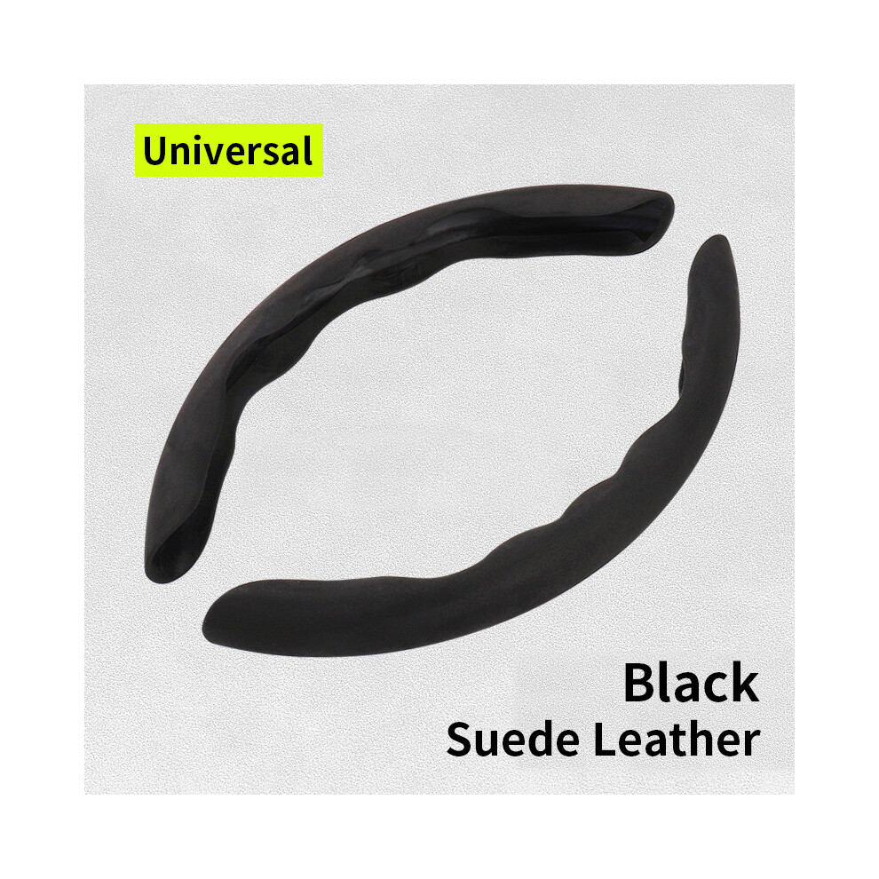 (B Black 2pcs) 1 Pair Carbon Fiber Steering Wheel Cover Car Ultra-thin Grips, Automatic Non-Slip,-image-OPC-PH7XD9C-NEW