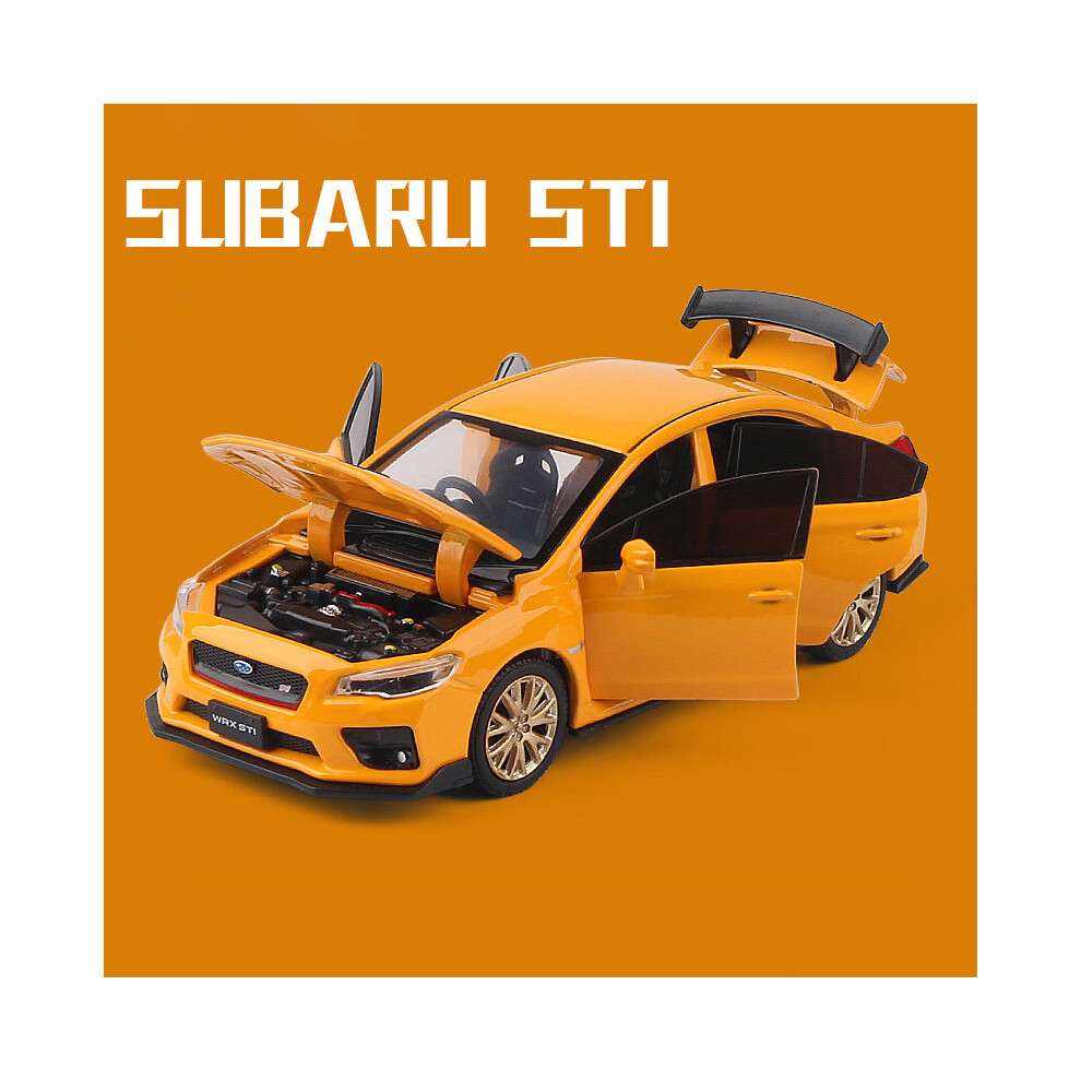 (STI Yellow)1:32 JDM Subaru STI WRX 2016 Subaru BRZ Supercar Alloy Diecast Car Model Miniature-image-OPC-PH7XDDW-NEW
