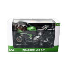 (Zx6R Green with Box)1/12 Kawasaki Ninja Z800 Racing Off-Road Motorcycle Model Simulation Alloy Toy