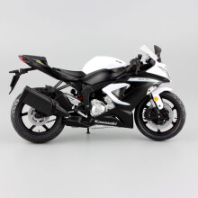 (Zx6R White Without Box)1/12 Kawasaki Ninja Z800 Racing Off-Road Motorcycle Model Simulation