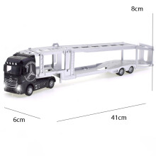 (Musta 1)1:50 Diecast Metal Malli Lelu Konttitrukki Vedä takaisin Äänen ja valon kanssa Korkea simulaatio