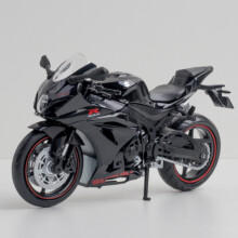 (Scatola di schiuma nera GSx) Modello di moto da corsa in lega Suzuki GSX-R1000R in scala 1:12, pressofuso,