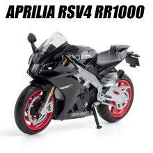 (Nero) 12.1. Aprilia RSV4 RR1000 Moto giocattolo RMZ City Diecast Metal Miniature Model 1:12 Racing