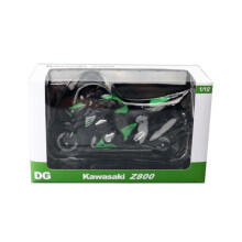 (Z800 verde con scatola) Modello di simulazione di motocicletta fuoristrada da corsa in lega Kawasaki