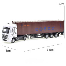 (Punainen)1:50 Diecast Metal Malli Lelu Konttitrukki Vedä takaisin Äänen ja valon kanssa Korkea simulaatio