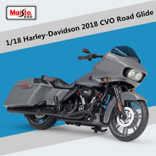 (Grey Foam Box)1:18 Harley 2018 CVO Road Glide Alloy Sports Motorcycle Model Metal