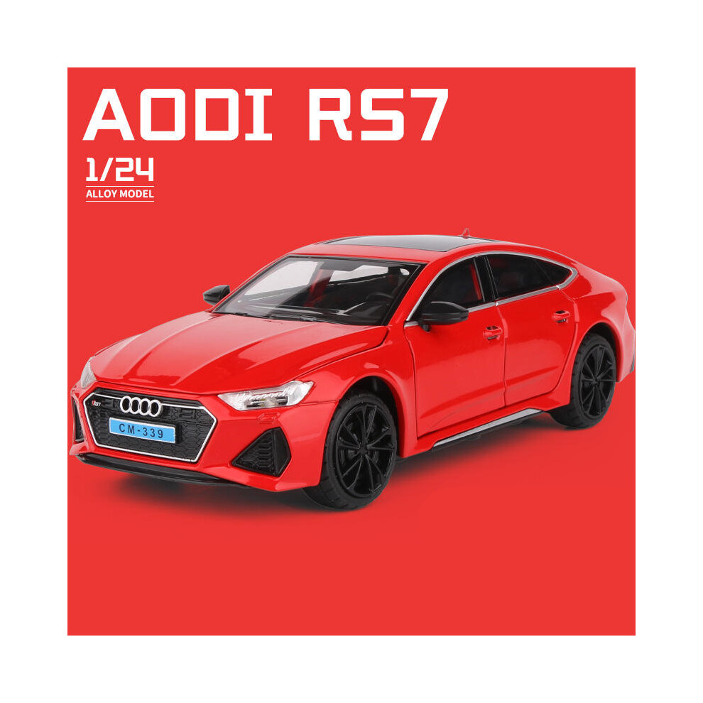 (Red)1:24 RS7 Coupe Alloy Car Model Diecast & Toy Vehicles Metal Toy Car Model Sound-image-OPC-PH7XG7C-NEW