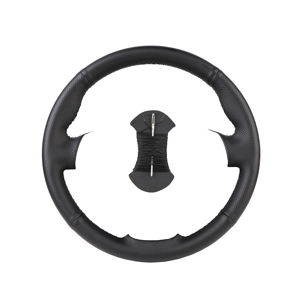 (Black)Customized Car Steering Wheel Cover For Hyundai Veracruz 2007-2012 Ix55 2007-2012 Vera Cruz Artificial Black 9319708108859