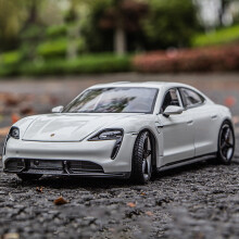 (White) 1:24 Taycan Turbo S Alloy Car Models Metal Toys Sports Car Model Collections For Kids