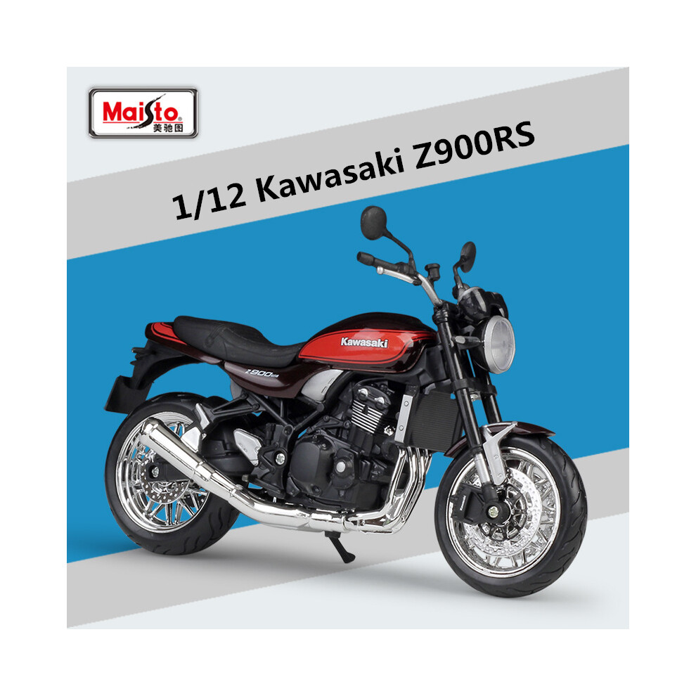 (Rouge sans boîte) 1:12 Kawasaki Z900RS Modèle de moto en alliage Simulation Métal