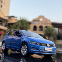 (Blue)1:32 POLO Plus car toys alloy car models diecast metal vehicles sound light retractable
