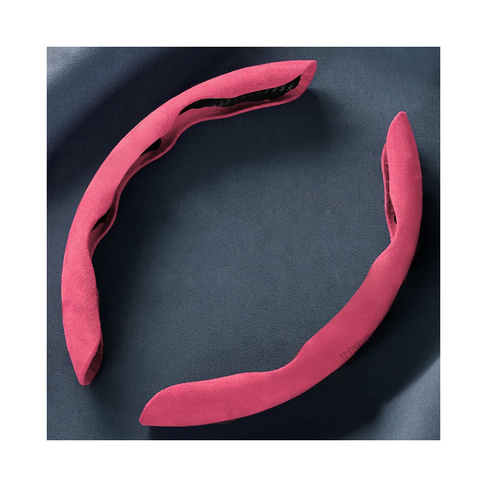(Pink)Car Steering Wheel Cover Suede Custom Logo Bmw F30 F31 F32 F34 F20 F21 F07 Pink 9319708113488