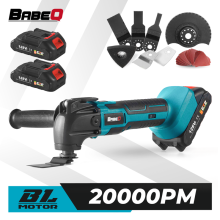 (with 2 batteries) 18V Cordless Vibrating Multi Tool Electric Saw Cutter/Shovel/Cutter Woodworking Tool