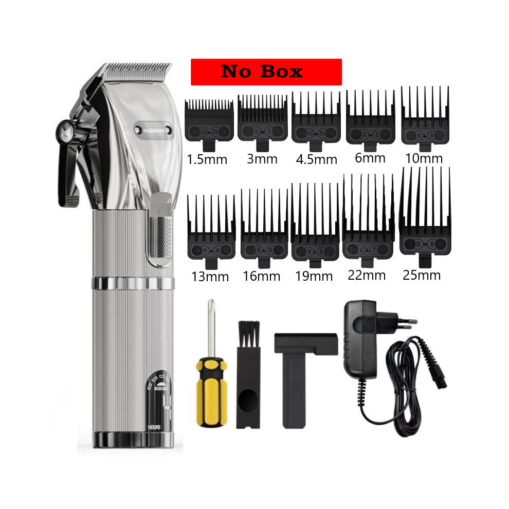 (EU PlugM5F silver without box)Professional Madeshow M5 M6 Hair Clipper for Men Beard Trimmer Barber-image-OPC-PH7XJKJ-NEW