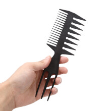 (1) Dubbelzijdige kammen met grote tanden Kapper Haarverf Knippen Verfborstel Visgraat