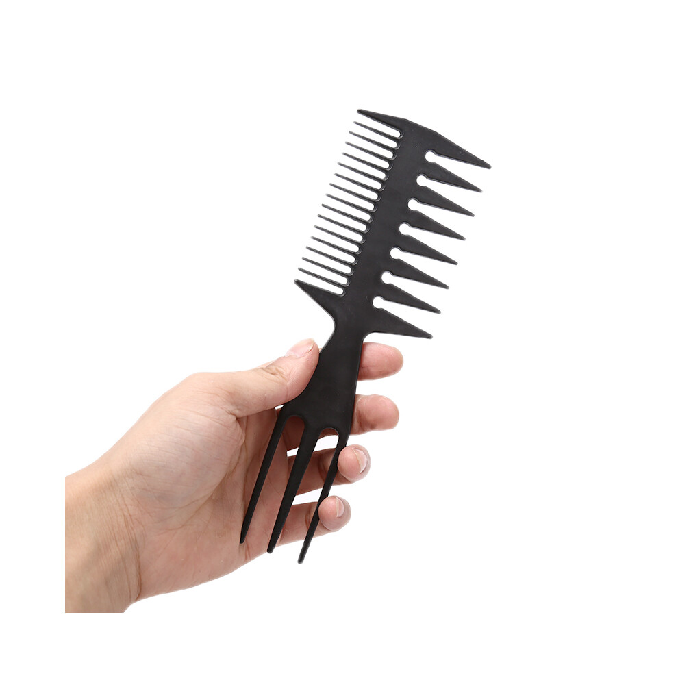 (1)Big teeth double-sided tooth combs Barber Hair coloring Cutting dyeing brush Fish bone