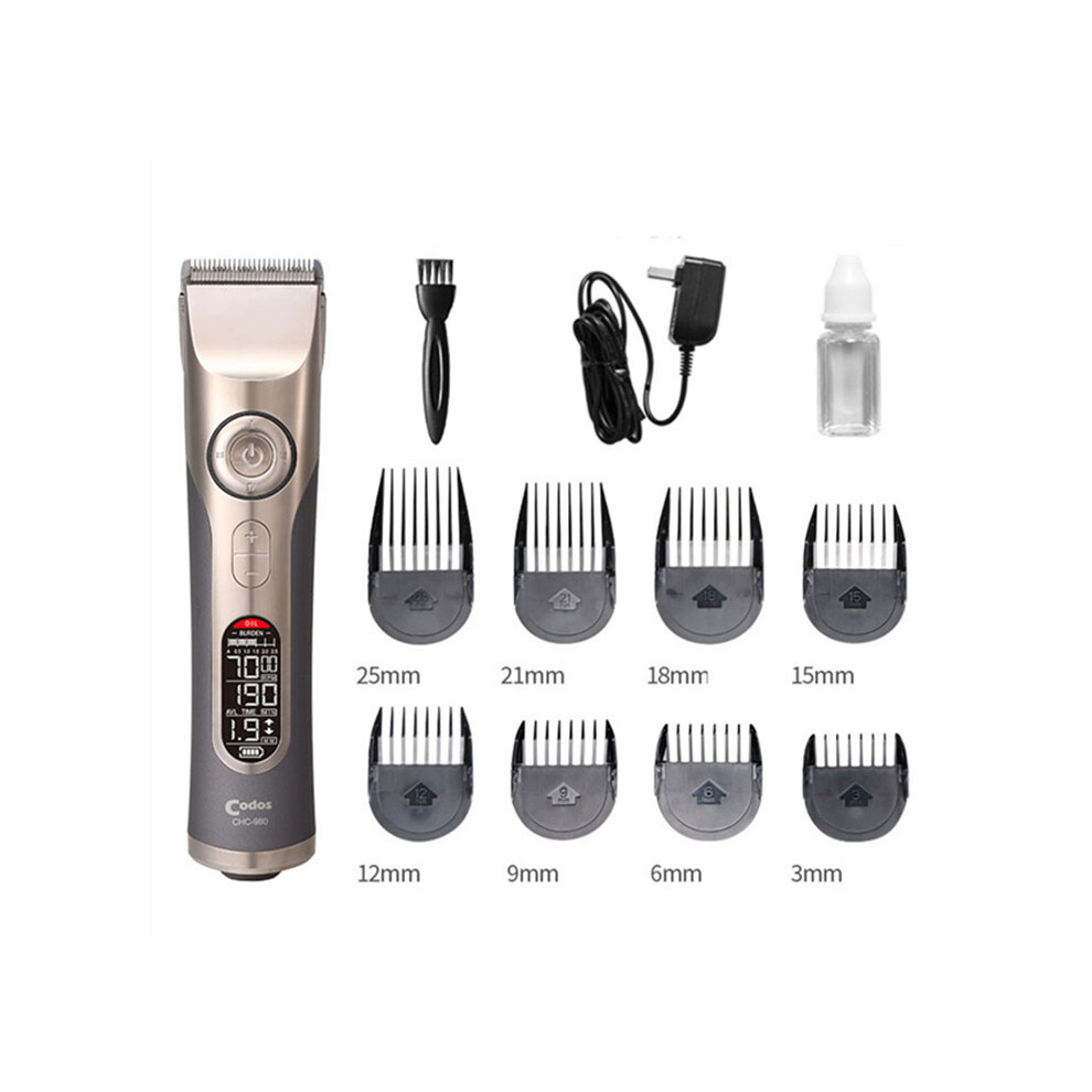 Brown ( Set)Hair Clipper Cutting Hair Cutting Professional Hair Clipper Finishing Machine Barber