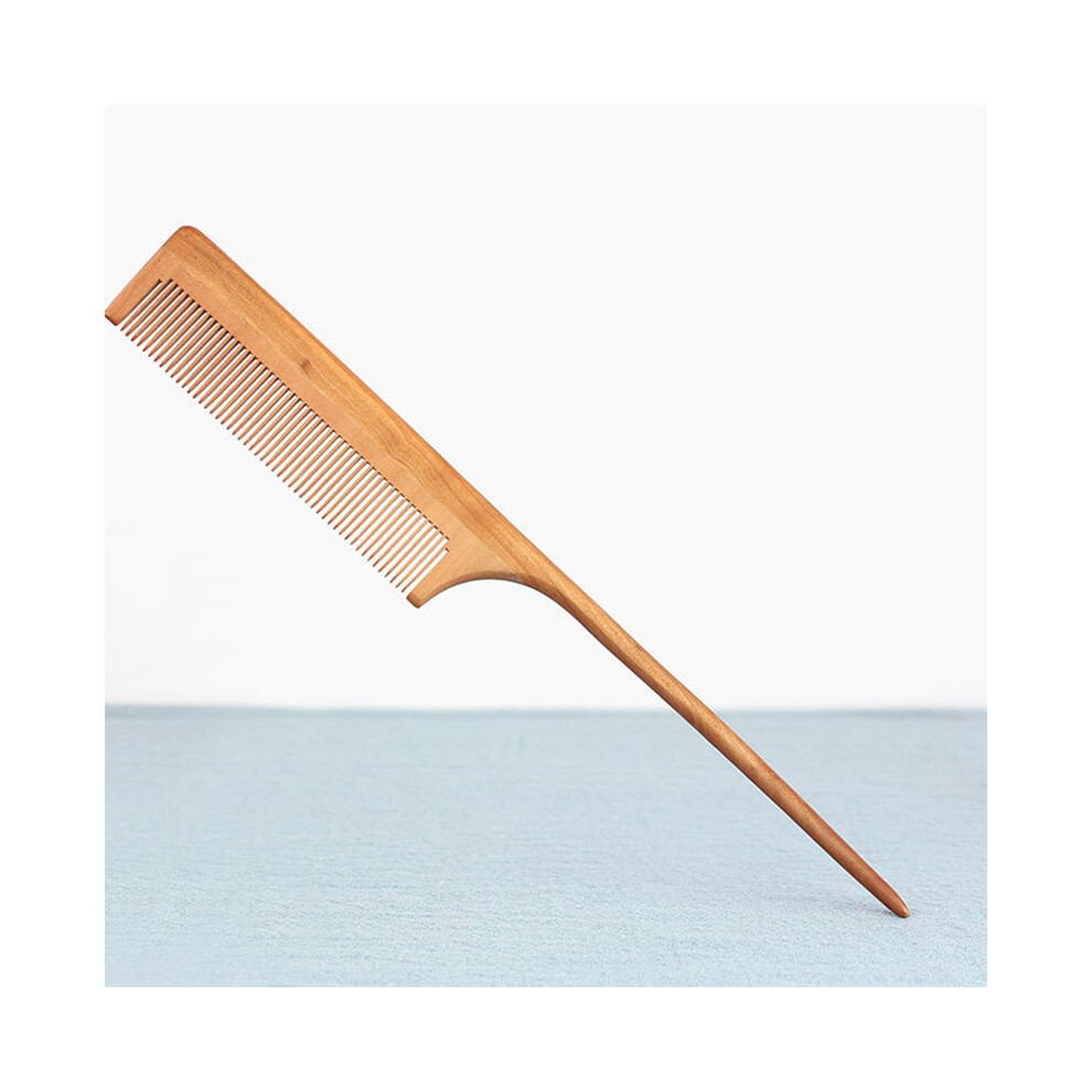 Unisex Anti-Static Natural Sandalwood Combs Portable Hair Salon Wood Comb Rat Tail Brush Hair Salon Styling