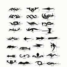 (28 pcs) New 28 pcs/pack Hair Tattoo Template Mold Stencil Cutter Salon Barber Hairdresser for Hair